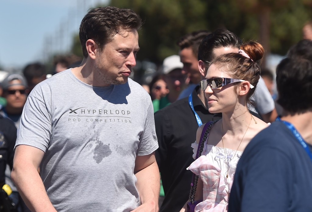 Elon Musk and Grimes in 2018