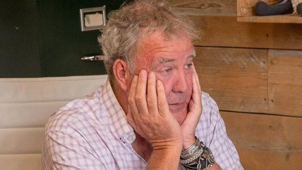 Jeremy Clarkson with this head in his hands