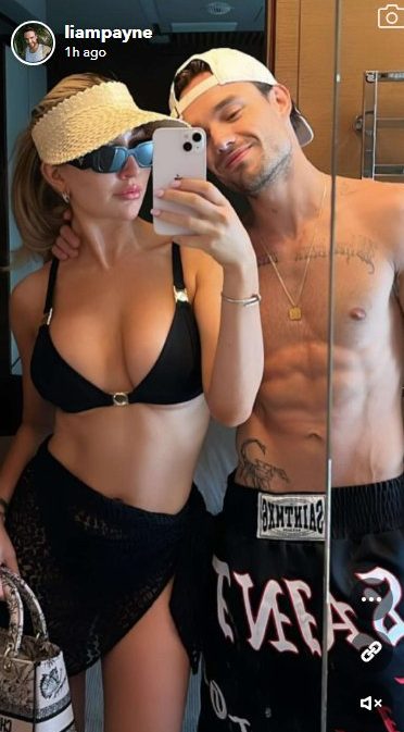 Liam Payne poses shirtless in picture with bikini clad Kate Cassidy