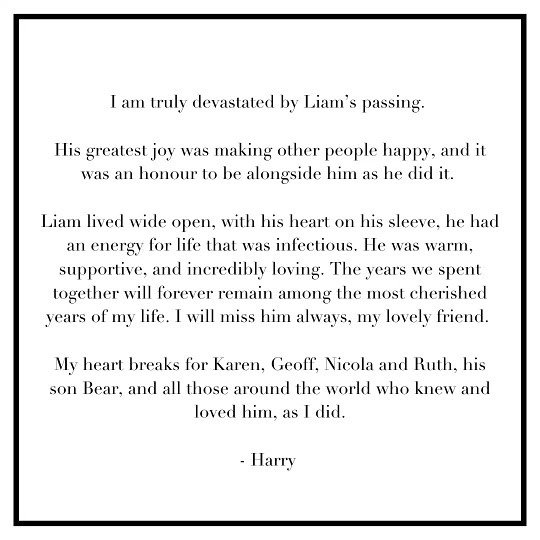 HARRY STYLES STATEMENT LIAM PAYNE 