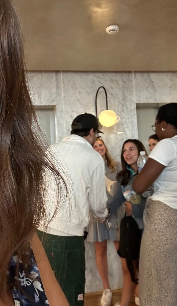 Liam Payne pictured talking to 2 women in the Buenos Aires, Argentina CasaSur Palermo Hotel