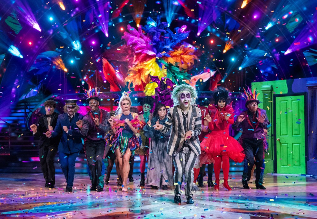 The Strictly Come Dancing Professional Dancers dressed as characters from the film for the Halloween special. 